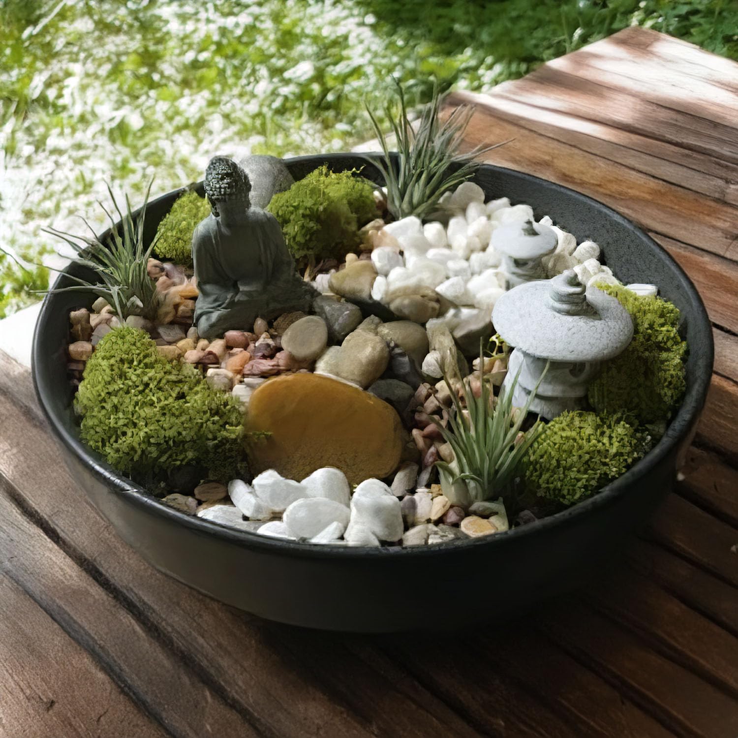 置物 wa/ter SEKIMORIGARASU - light picocosmxiruo Miniature Small Zen Style Stone Lamp,Fairy Garden